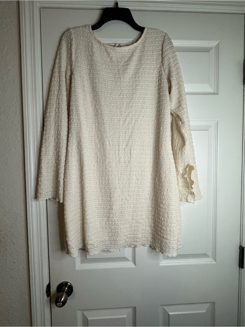 wild fable Cream Textured Knit Tunic